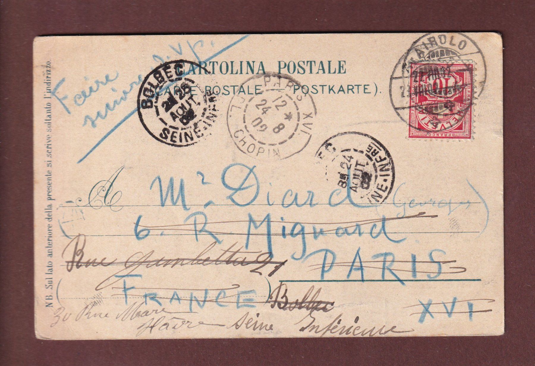 Ansichtskarten: AIROLO - 1902 // pli d'angle // – Gebraucht aus Pully von nicecards-shop 1