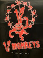 12 Monkeys Filmplakat, Terry Gilliam, Bruce Willis Top