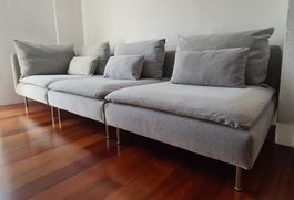IKEA SÖDERHAMN Sofa mit Eckelement, neuer Bezug Tallmyra