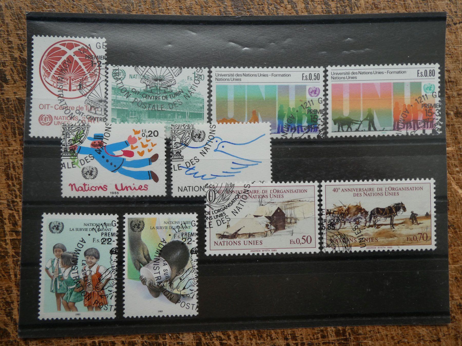 Tutti i francobolli: UNO Genf 1985 ET – Usato da Sissach venduto da eriluz