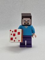 LEGO Minecraft min009 Steve - Dark Purple Legs with cake