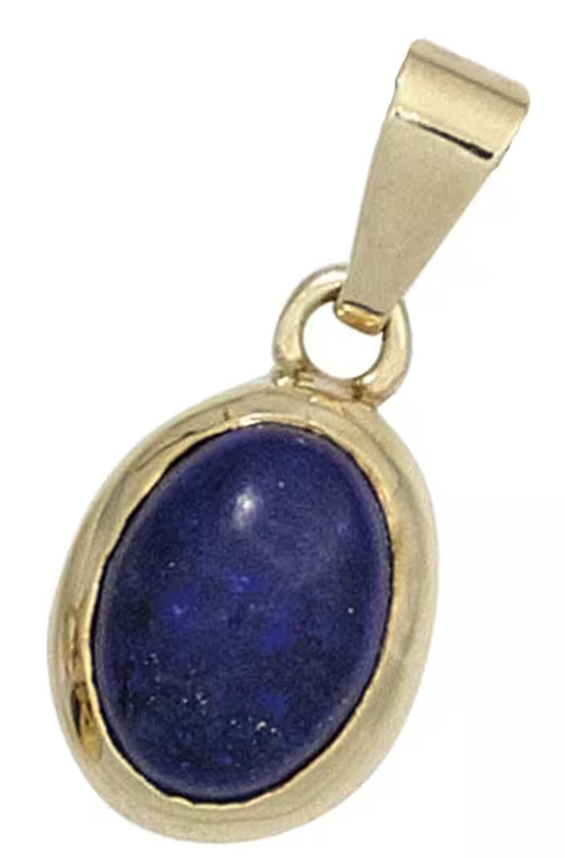 Ciondoli: Anhänger oval 585 Gold mit Lapislazuli – Nuovo e nell'imballaggio originale da Hemmental venduto da Fantasie1 1