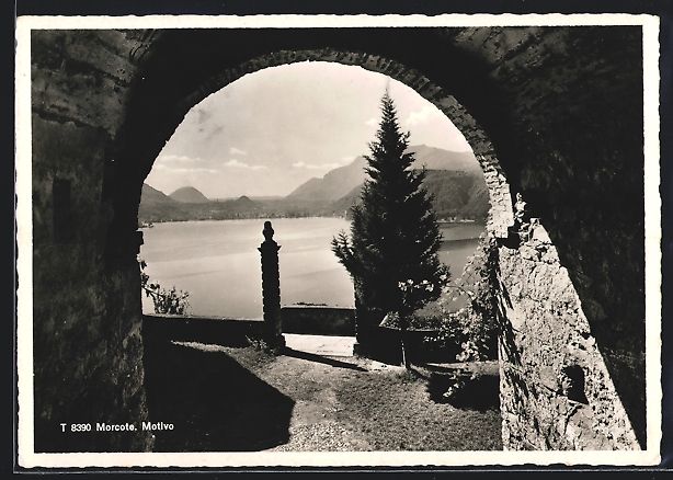Ansichtskarten: AK Morcote, Panorama durch Tor gesehen – Gebraucht aus Berlin von bartko-reher