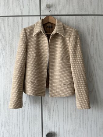 ST.EMILE Wolljacke Beige Damen Jacke Gr. 36 Top Zustand