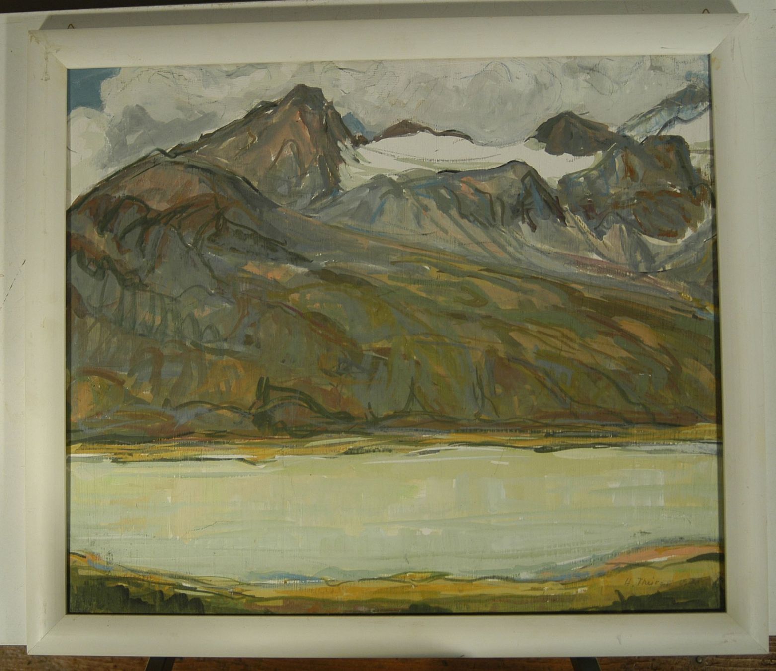Dipinti: H. Thürer Berglandschaft Oel auf Karton – Usato da Herisau venduto da Wisen