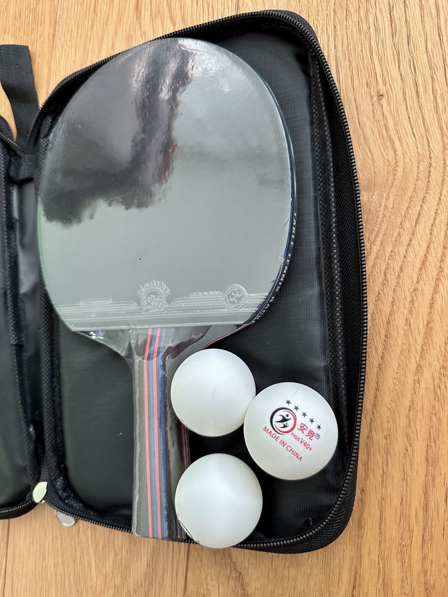 Giochi: Table Tennis Racket Set with 3 Balls and Case – Usato da Gattikon venduto da Sarahs_Schatzkammer 1