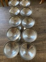 10 Champagner-Coupes, versilbert 