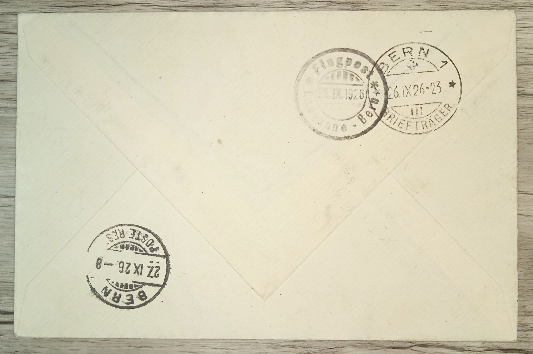 Tutti i francobolli: TR59 Enveloppe + Timbre Suisse 1926 FlugPost – Usato da Cousset venduto da Patrick_Collections 1