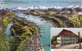 Forch  ZH  mit Gasthaus KRONE und PANORAMA      um 1930
