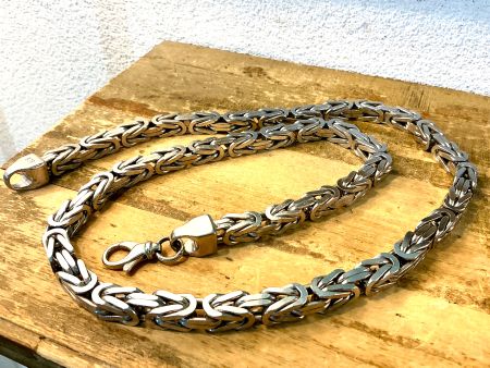 VINTAGE KÖNIGSKETTE BIKERKETTE  STERLING 925, 243 GR, 70 CM