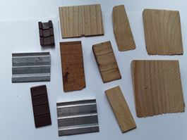 Diverse Holz- und Metallkeile