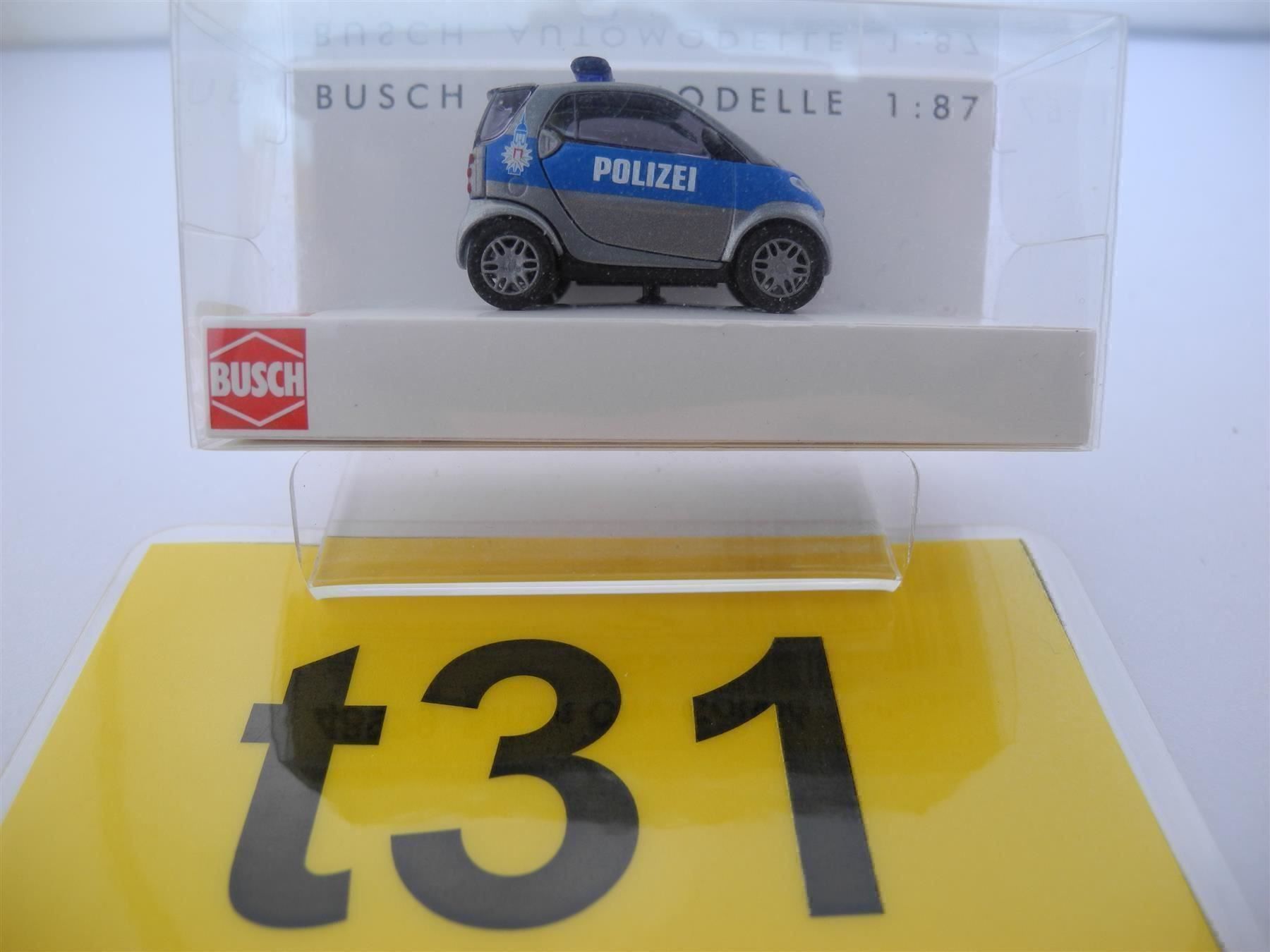 Busch Modellini d'auto: Busch 48929 Smart "Polizei", Nr. t31 – Nuovo e nell'imballaggio originale da Kottwil venduto da Crazyrolf