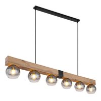 Pendelleuchte, Holzoptik, 140 cm x 15 cm