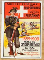 SUISSE carte soc. des sous-officiers de Laisanne