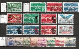 Lot CH Flugpost Ausgaben 1932 - 1941 : KP 380.--