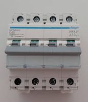 Hager LS Leitungsschutzschalter NCN640 3P+ N Typ C40 10/15kA