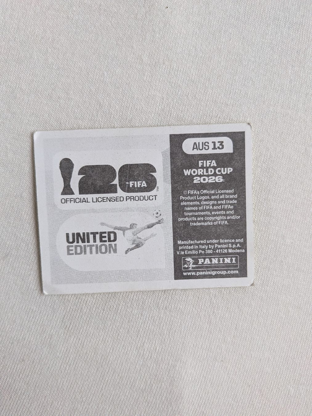 Panini Cartes à collectionner: Panini Bild AUS 13 – D'occasion à Eschenbach SG par SanFranciscoCalifornia 1