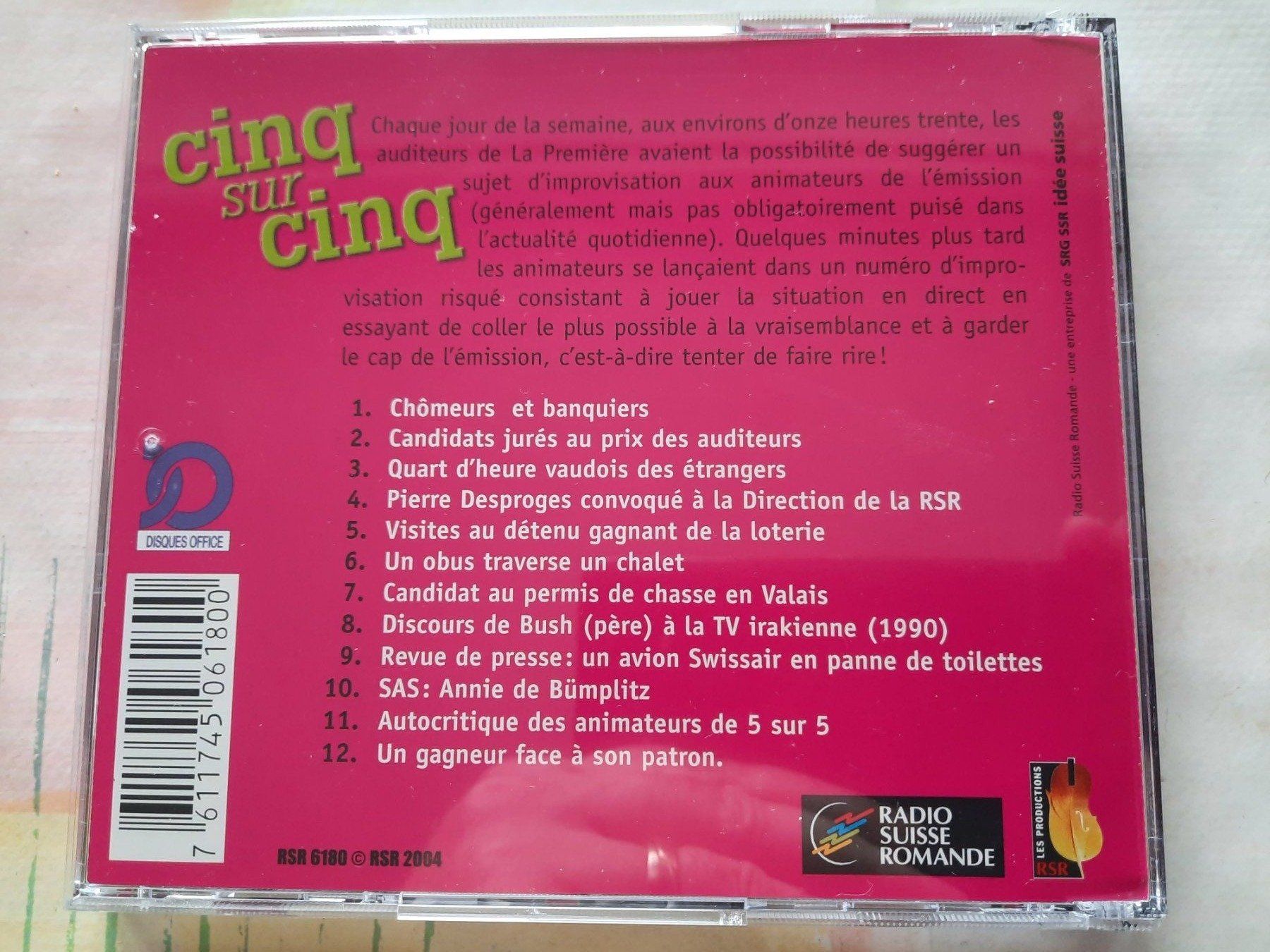 CDs: Cd Cinq sur Cinq - 12 improvisations sélectionnées  – Gebraucht aus Pully von bro_n52j 2