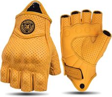 Leder Motorrad Fingerlose Handschuh Gr. XL