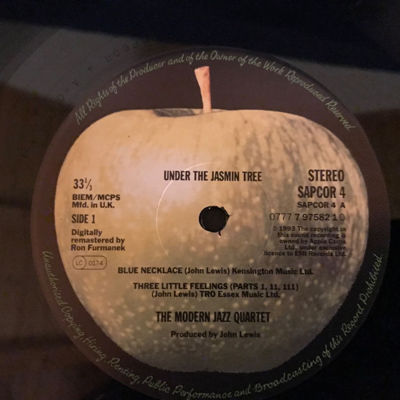 Schallplatten: The Modern Jazz Quartet - Under The Jasmin Tree – Gebraucht aus Aesch BL von BlueMusicRecords 4