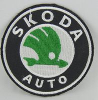 SKODA - Aufnäher - Aufbügler - Stickerei - 7,5cm Ø