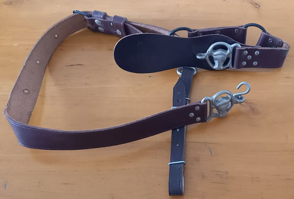 Ceinture En Cuir Vintage Ancienne - Authentique Et Rétro - Occasion En Très Bon état