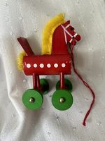 Vintage wooden horse toy