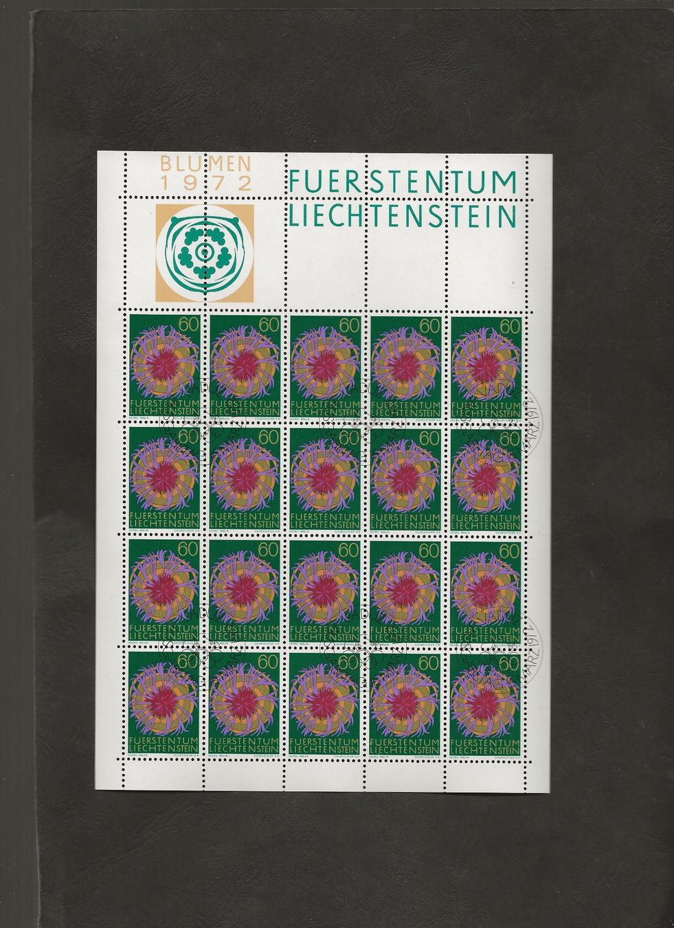 Tutti i francobolli: Bogen Serie Blumen 1972 Liechtenstein gestempelt – Usato da Au ZH venduto da xelagreb01 3
