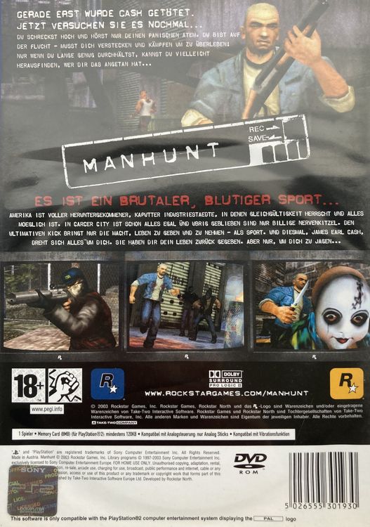 Manhunt - SONY PS2 | Kaufen auf Ricardo