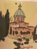 Lithographie " ROM" Marco Richtering  Rahmen vergoldet