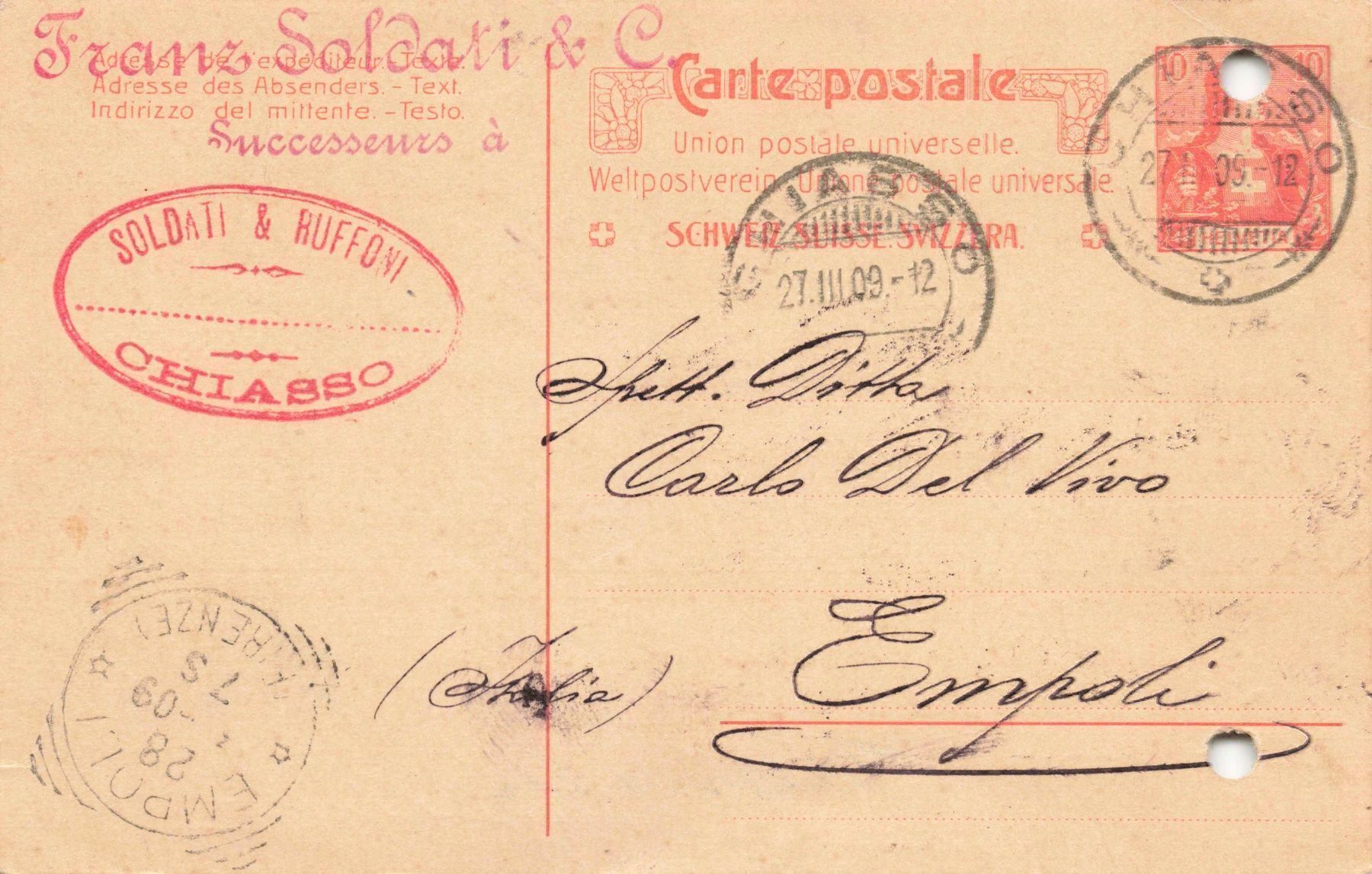 Ansichtskarten: Chiasso carte postale – Gebraucht aus Biasca von Blenio71