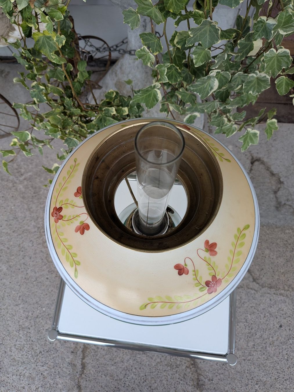 Lampade: Antike Jugendstil Petrollampe – Usato da Emmen venduto da Brockofsky 1