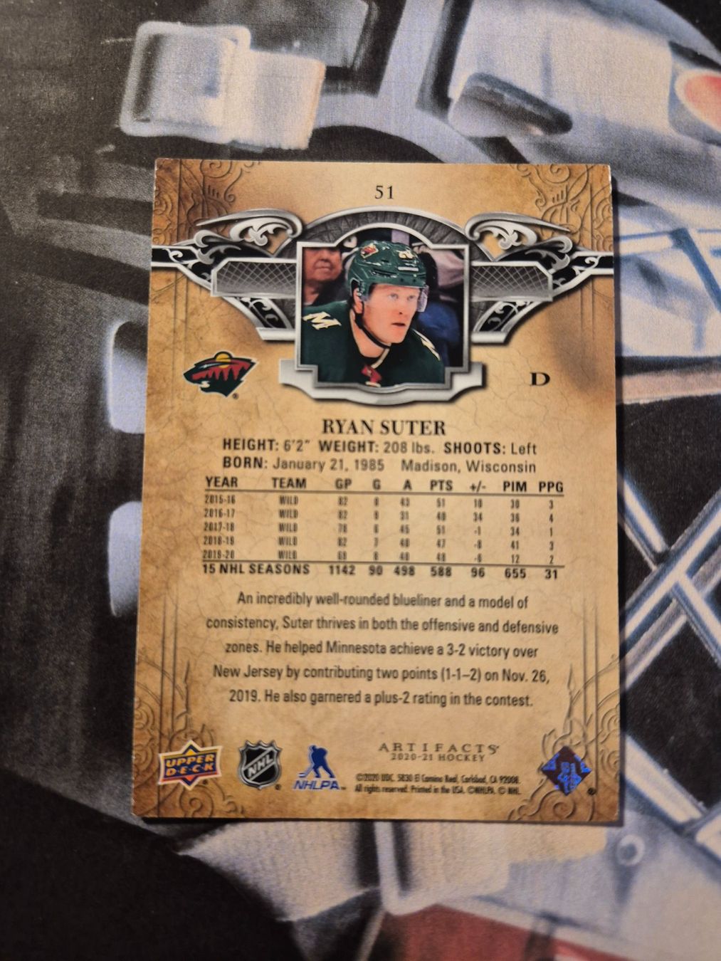 NHL Carte collezionabili: NHL Ryan Suter Minnesota Wild – Usato da Treiten venduto da Sauber73 1