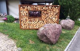 Kaminholzregal 180 x 150 cm
