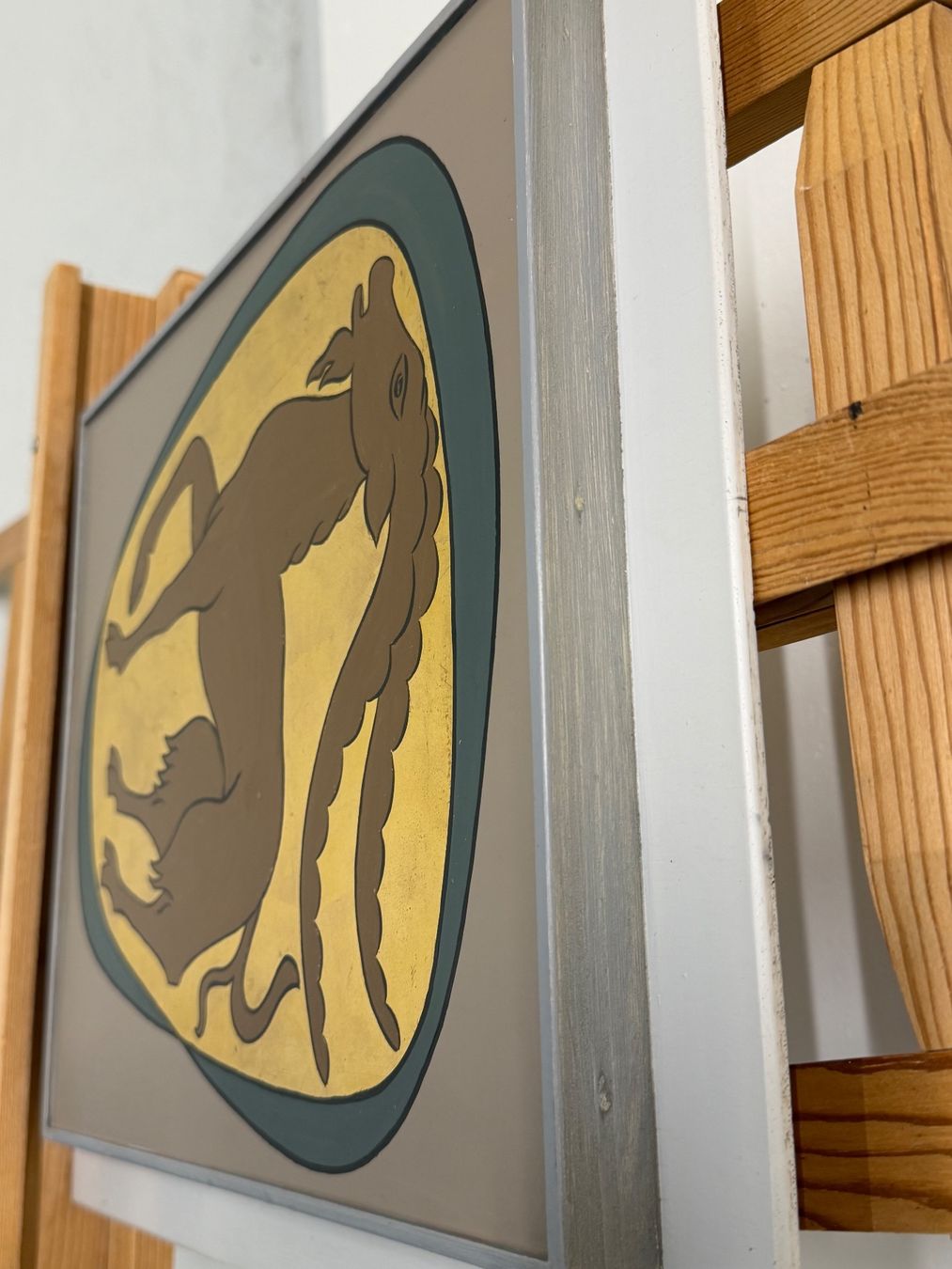 Gemälde: Vintage Schweizer Sternzeichens Steinbock - Glarus Wappen – Gebraucht aus Basel von PAUL_ART 8