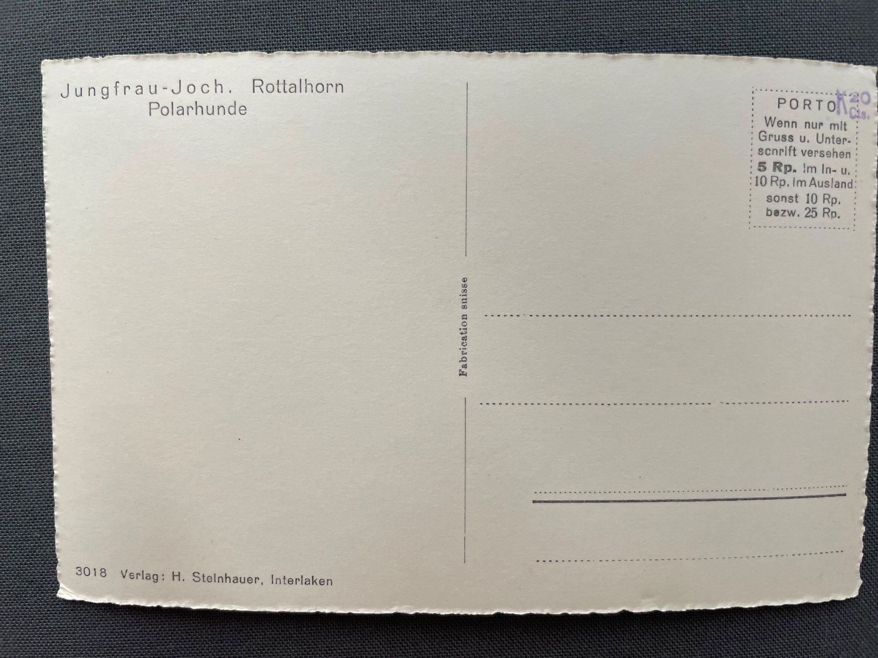 Ansichtskarten: 4 Ansichtskarten Jungfrau-Joch – Gebraucht aus Winterthur von Myrtillus 4