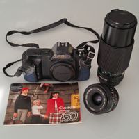 Canon T50 Kamera mit 28mm f/2.8 & FD 70-210mm