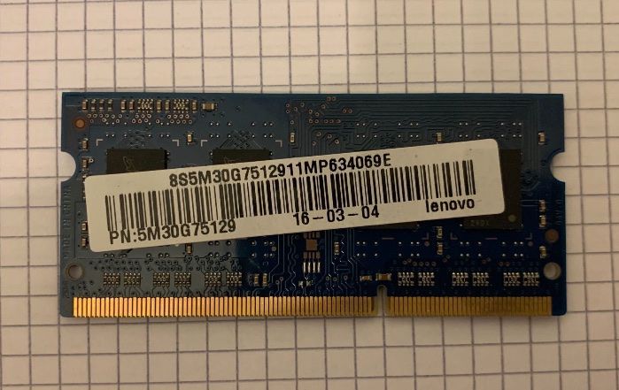 Memory / RAM: 1 x 4GB RAM – Gebraucht aus Lausanne von musk-77