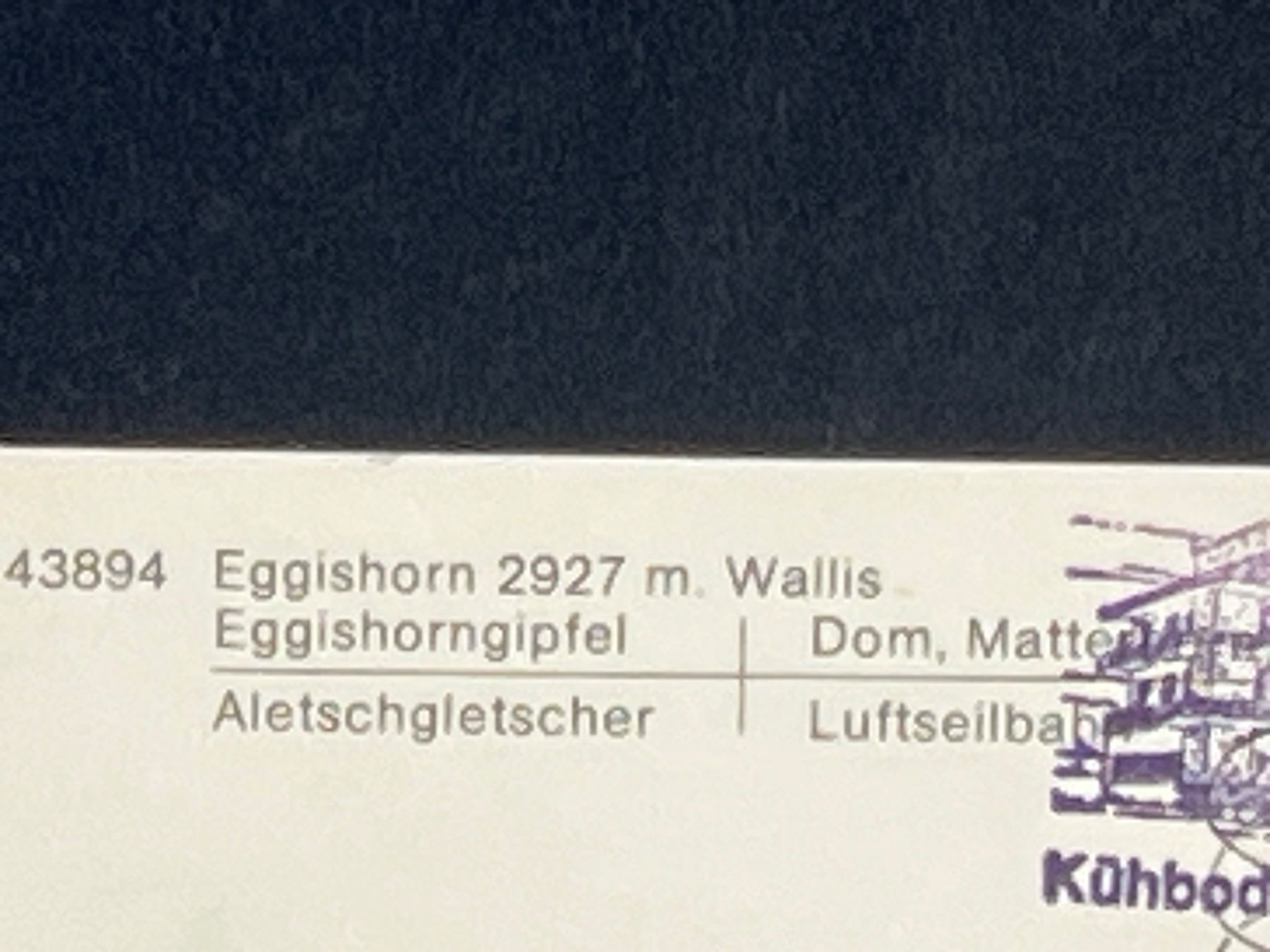 Ansichtskarten: Ansichtskarte: Eggishorn – Gebraucht aus Widnau von Brusi9 2