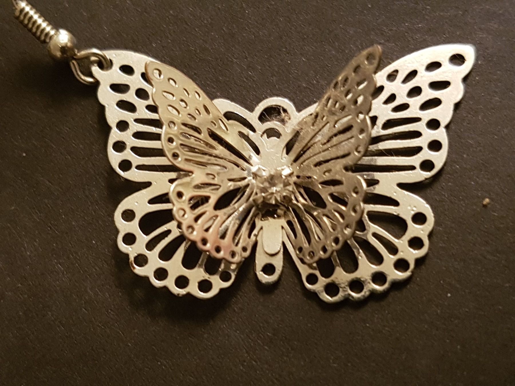 Orecchini pendenti & Orecchini a lobo: Ohrhänger mit 3D-Schmetterlingen silberfarben filigran – Nuovo (secondo la descrizione) da Ettingen venduto da Maranathatalitha 2