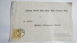 Österreich, 2 Kreuzer grob Briefvorderseite 1867