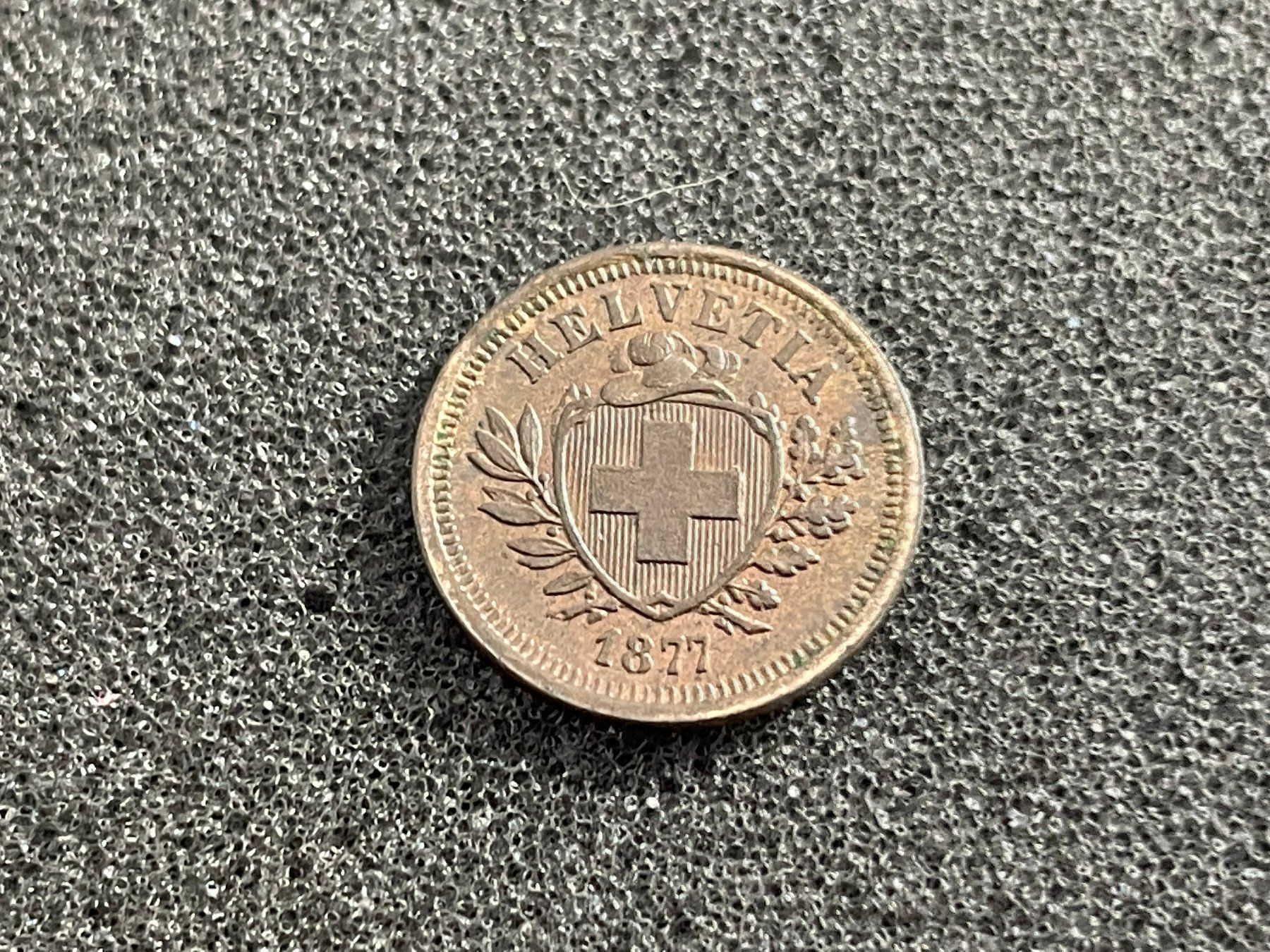 Tutti le monete: 1 Rappen 1877 -unc – Usato da Reitnau venduto da tb-muenzen 2