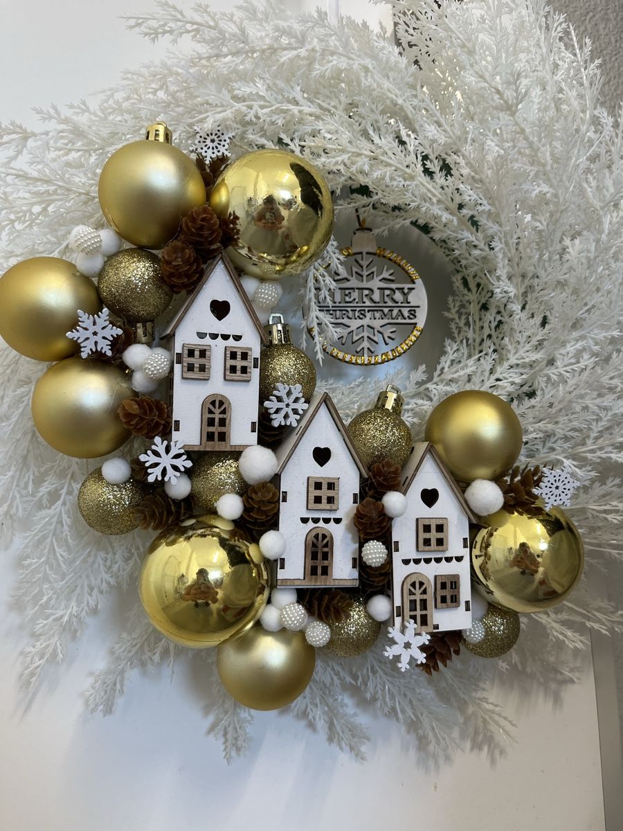 Tutte le decorazioni: Weihnachtskranz Elegant-Gold Hausgemacht – Nuovo e nell'imballaggio originale da Flawil venduto da luk_fv95