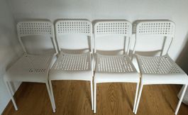 4er Set weisse Ikea Stühle, gut erhalten,