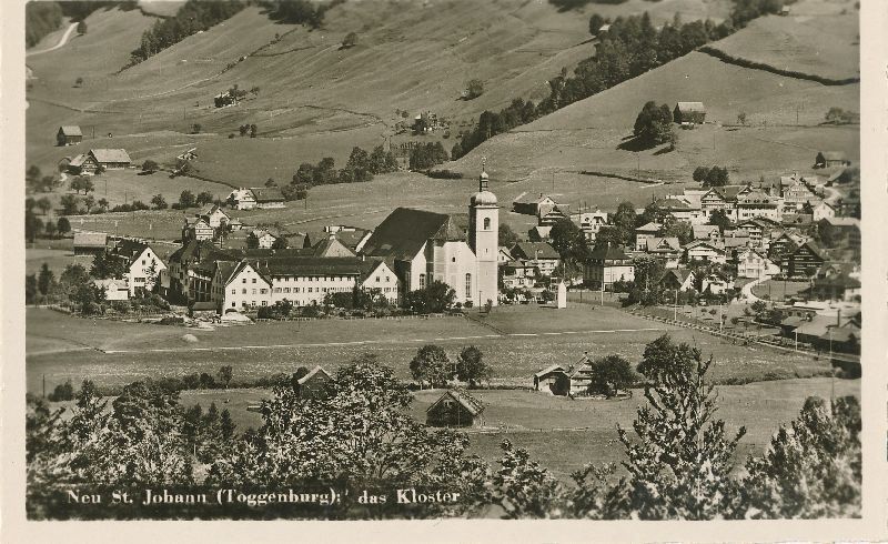 Ansichtskarten: Neu St. Johann Kloster c1940 – Gebraucht aus Emmenbrücke von teestube