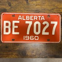 🇨🇦 1960 Vintage Autoschild - Alberta BE-7027 - Kanada