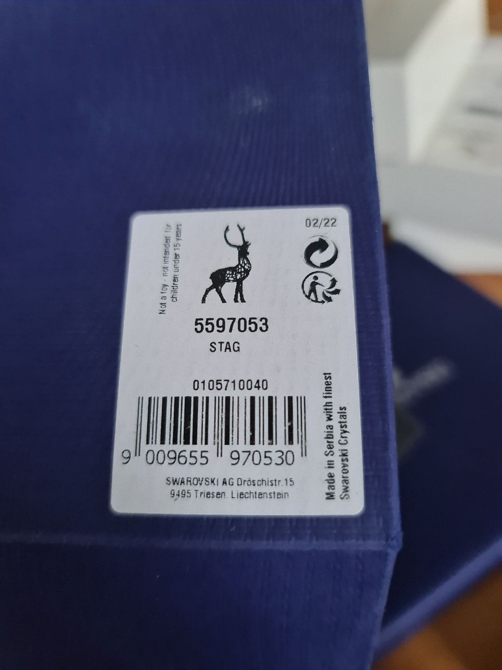 Swarovski Statuette: Swarovski Figur Stag neu und Originalverpackt – Nuovo e nell'imballaggio originale da henau venduto da Rockj 4