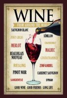 Blechschild-WINE FROM AROUND THE WOLRD