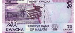 Malawi 20 Kwacha 2015 UNZ P-63b Serie AY-2776947