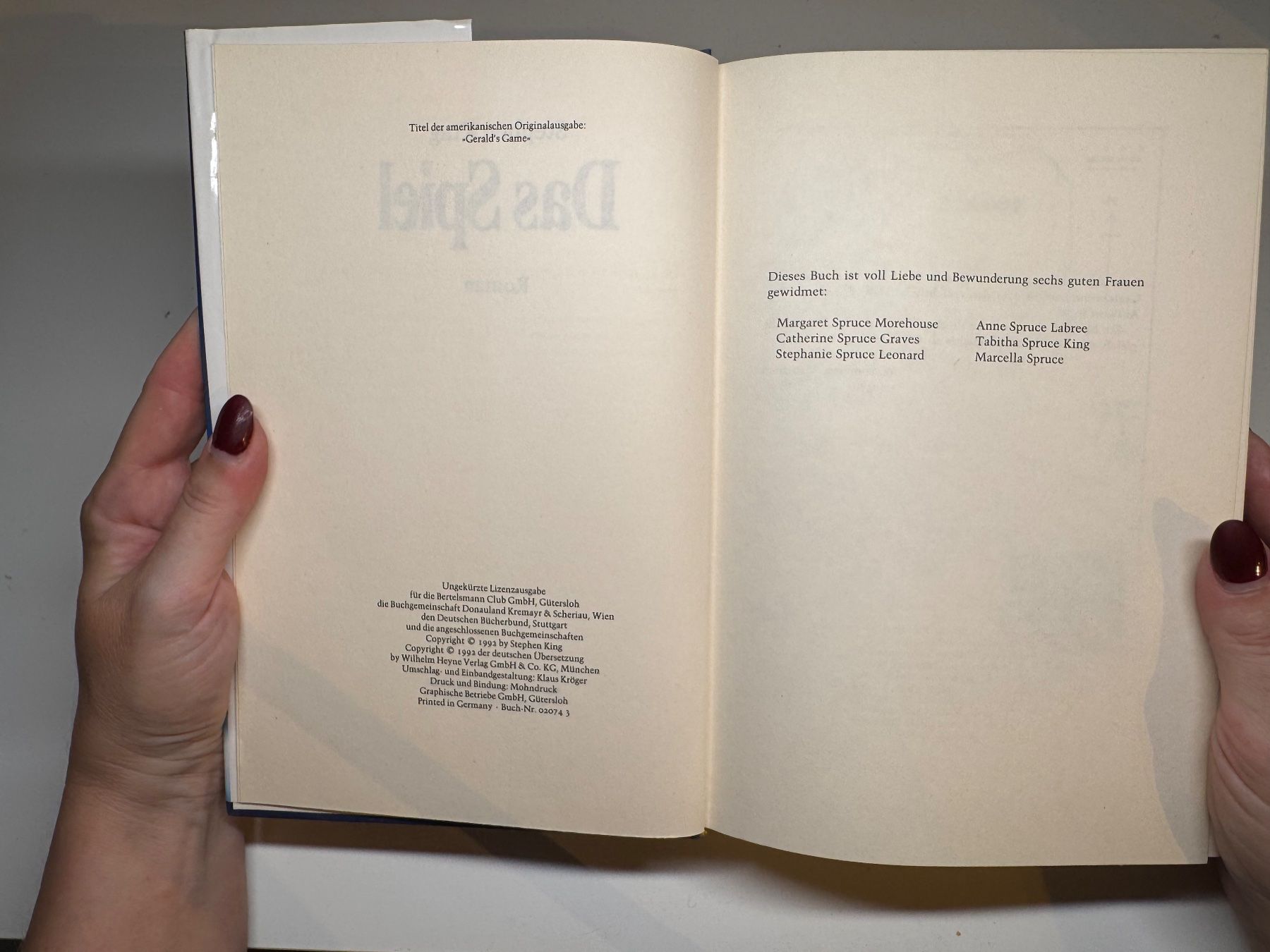Libri: ROMAN: Stephen King, Das Spiel – Usato da Grosswangen venduto da Deutsche_Romane 3